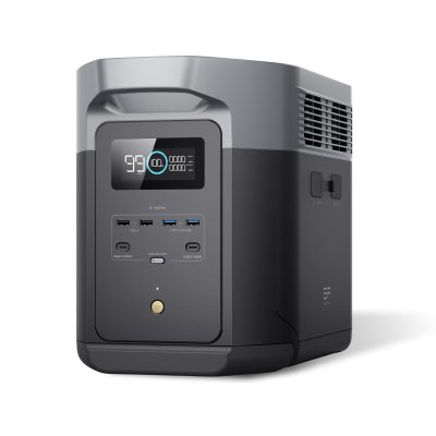 EcoFlow ポータブル電源 DELTA 2 Max 2048Wh 大容量 エコフロー リン酸鉄リチウム使用 10年長寿命 2000W定格出力 (瞬間最大2400W) 100分高速フル充電 15出力ポート搭載 EPS無停電装置 キャンプ・車中泊・アウトドア・防災・停電対策に最適 純正弦波 AC出力 アプリ遠隔操作対